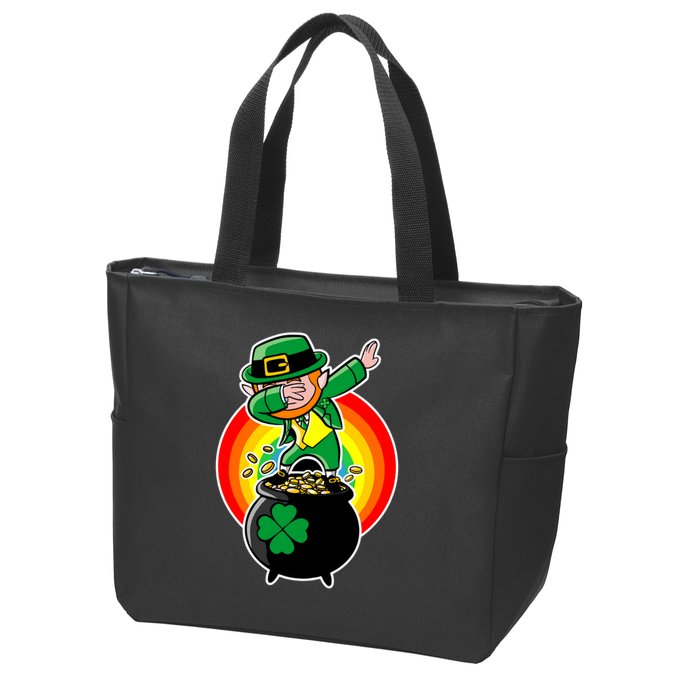 Dabbing Leprechaun Funny Irish Dab St. Patrick's Day Zip Tote Bag