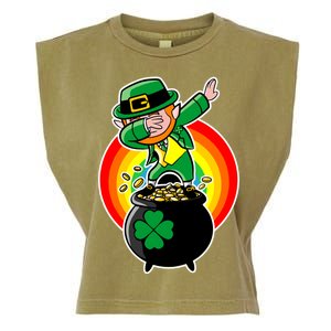 Dabbing Leprechaun Funny Irish Dab St. Patrick's Day Garment-Dyed Women's Muscle Tee