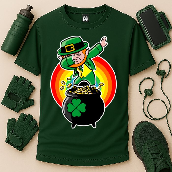 Dabbing Leprechaun Funny Irish Dab St. Patrick's Day Performance Shirt