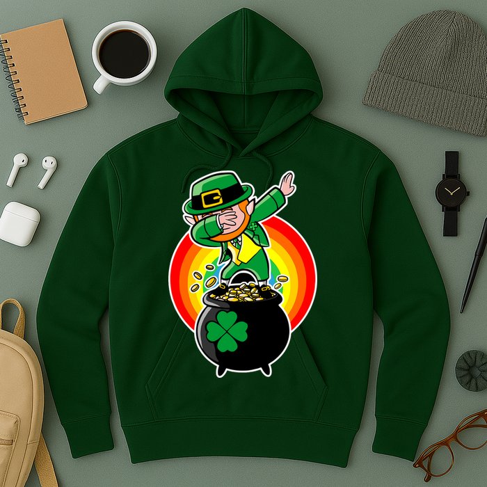 Dabbing Leprechaun Funny Irish Dab St. Patrick's Day Hoodie