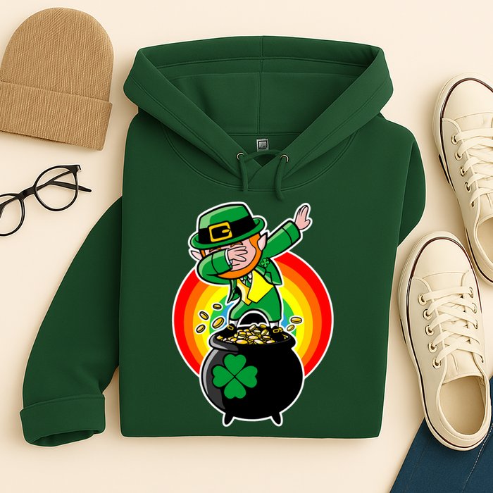 Dabbing Leprechaun Funny Irish Dab St. Patrick's Day Hoodie