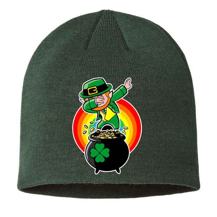 Dabbing Leprechaun Funny Irish Dab St. Patrick's Day Sustainable Beanie