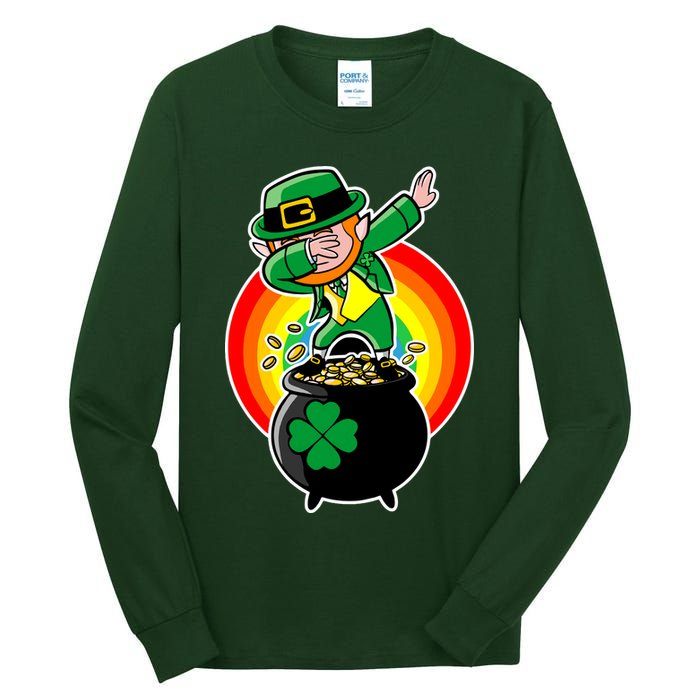 Dabbing Leprechaun Funny Irish Dab St. Patrick's Day Tall Long Sleeve T-Shirt