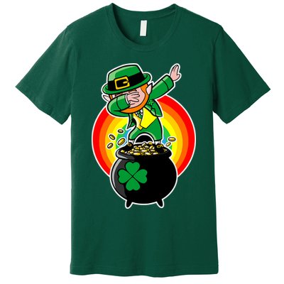 Dabbing Leprechaun Funny Irish Dab St. Patrick's Day Premium T-Shirt
