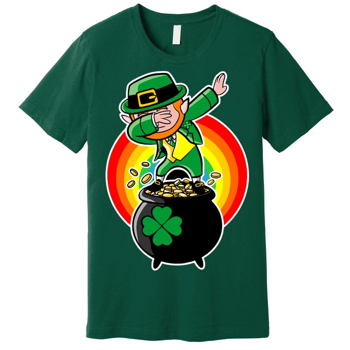 Dabbing Leprechaun Funny Irish Dab St. Patrick's Day Premium T-Shirt