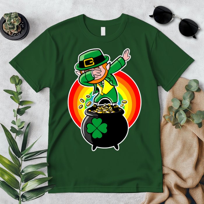 Dabbing Leprechaun Funny Irish Dab St. Patrick's Day Premium T-Shirt