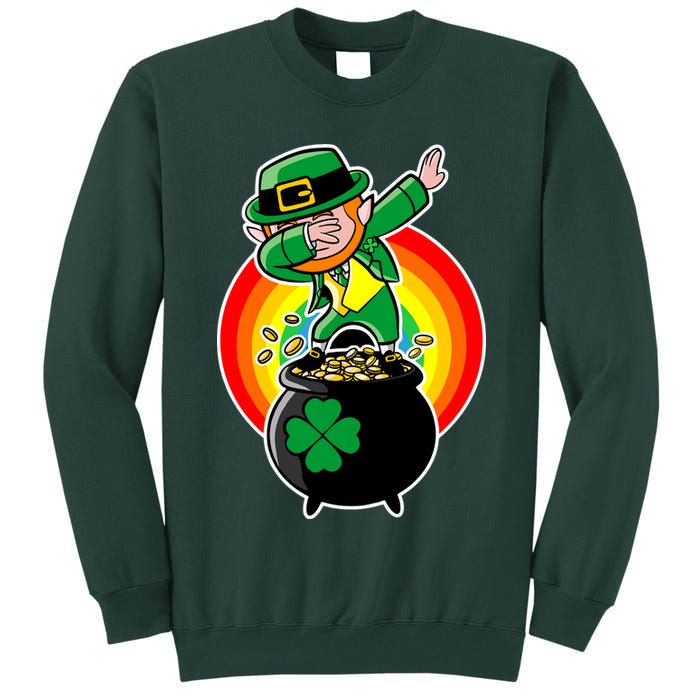 Dabbing Leprechaun Funny Irish Dab St. Patrick's Day Tall Sweatshirt