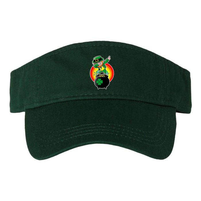 Dabbing Leprechaun Funny Irish Dab St. Patrick's Day Valucap Bio-Washed Visor