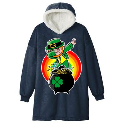 Dabbing Leprechaun Funny Irish Dab St. Patrick's Day Hooded Wearable Blanket