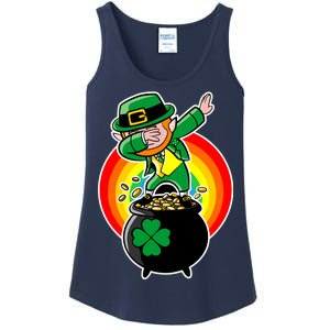 Dabbing Leprechaun Funny Irish Dab St. Patrick's Day Ladies Essential Tank