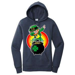 Dabbing Leprechaun Funny Irish Dab St. Patrick's Day Women's Pullover Hoodie