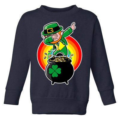 Dabbing Leprechaun Funny Irish Dab St. Patrick's Day Toddler Sweatshirt