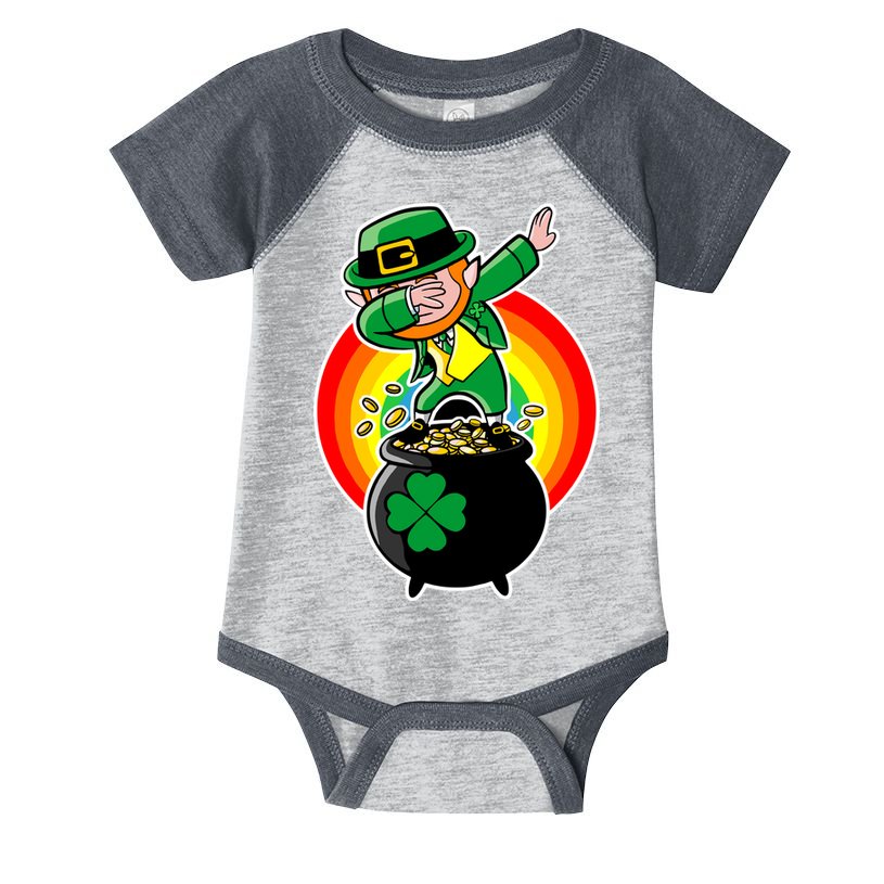 Dabbing Leprechaun Funny Irish Dab St. Patrick's Day Infant Baby Jersey Bodysuit