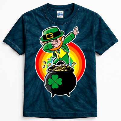 Dabbing Leprechaun Funny Irish Dab St. Patrick's Day Kids Tie-Dye T-Shirt