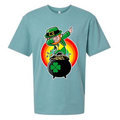 Dabbing Leprechaun Funny Irish Dab St. Patrick's Day Sueded Cloud Jersey T-Shirt
