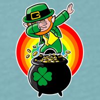 Dabbing Leprechaun Funny Irish Dab St. Patrick's Day Sueded Cloud Jersey T-Shirt