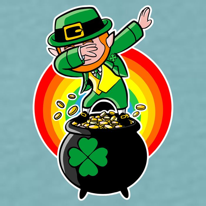 Dabbing Leprechaun Funny Irish Dab St. Patrick's Day Sueded Cloud Jersey T-Shirt