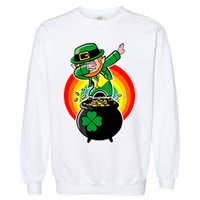 Dabbing Leprechaun Funny Irish Dab St. Patrick's Day Garment-Dyed Sweatshirt