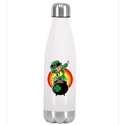 Dabbing Leprechaun Funny Irish Dab St. Patrick's Day Stainless Steel Insulated Water Bottle