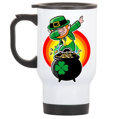 Dabbing Leprechaun Funny Irish Dab St. Patrick's Day Stainless Steel Travel Mug