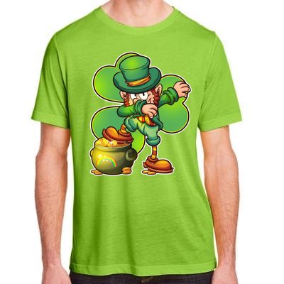 Dabbing Leprechaun Pot Of Gold Adult ChromaSoft Performance T-Shirt