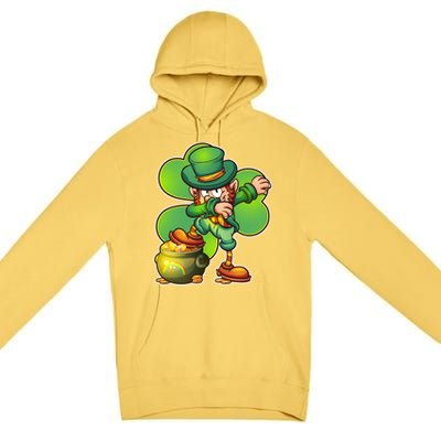 Dabbing Leprechaun Pot Of Gold Premium Pullover Hoodie