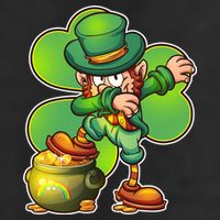 Dabbing Leprechaun Pot Of Gold Cool Comfort Performance Bucket Hat