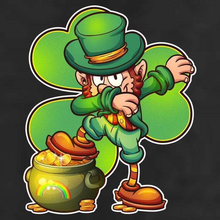 Dabbing Leprechaun Pot Of Gold Cool Comfort Performance Bucket Hat