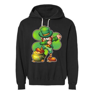 Dabbing Leprechaun Pot Of Gold Garment-Dyed Fleece Hoodie