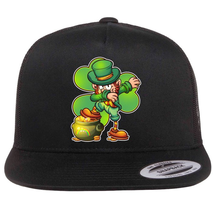 Dabbing Leprechaun Pot Of Gold Flatbill Hat