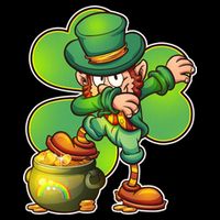 Dabbing Leprechaun Pot Of Gold Flatbill Hat