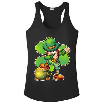 Dabbing Leprechaun Pot Of Gold Ladies PosiCharge Competitor Racerback Tank