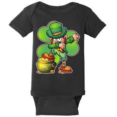 Dabbing Leprechaun Pot Of Gold Baby Bodysuit