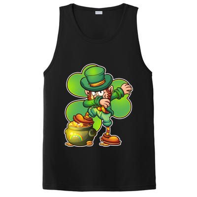 Dabbing Leprechaun Pot Of Gold PosiCharge Competitor Tank