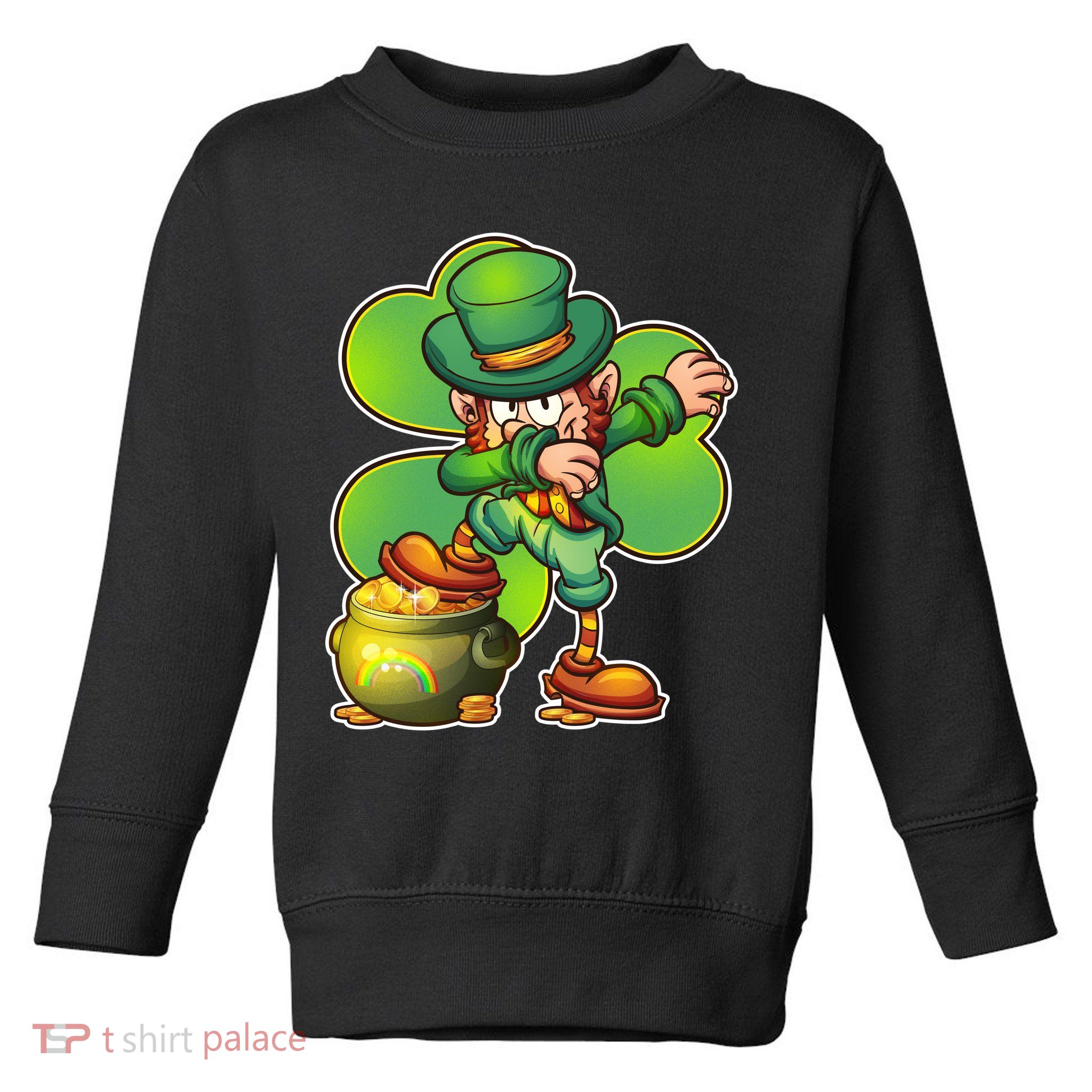 Dabbing Leprechaun Pot Of Gold Toddler Sweatshirt