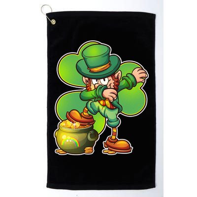 Dabbing Leprechaun Pot Of Gold Golf Towel