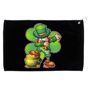 Dabbing Leprechaun Pot Of Gold Grommeted Golf Towel