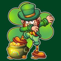 Dabbing Leprechaun Pot Of Gold Cooling Performance Crew T-Shirt