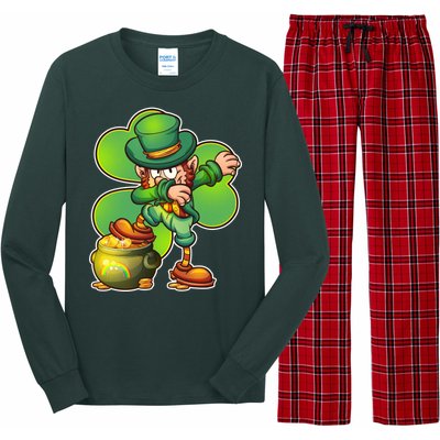 Dabbing Leprechaun Pot Of Gold Long Sleeve Pajama Set