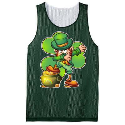 Dabbing Leprechaun Pot Of Gold Mesh Reversible Basketball Jersey Tank