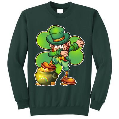 Dabbing Leprechaun Pot Of Gold Tall Sweatshirt