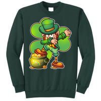 Dabbing Leprechaun Pot Of Gold Tall Sweatshirt