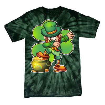 Dabbing Leprechaun Pot Of Gold Tie-Dye T-Shirt