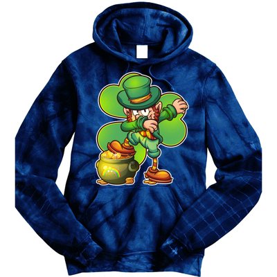 Dabbing Leprechaun Pot Of Gold Tie Dye Hoodie