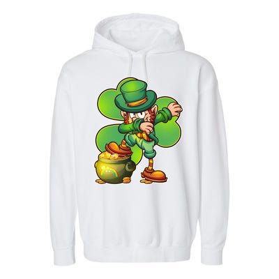 Dabbing Leprechaun Pot Of Gold Garment-Dyed Fleece Hoodie