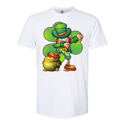 Dabbing Leprechaun Pot Of Gold Softstyle CVC T-Shirt