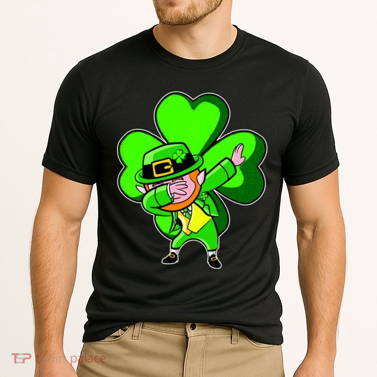 Dabbing Leprechaun St. Patrick's Day Clover Performance Shirt