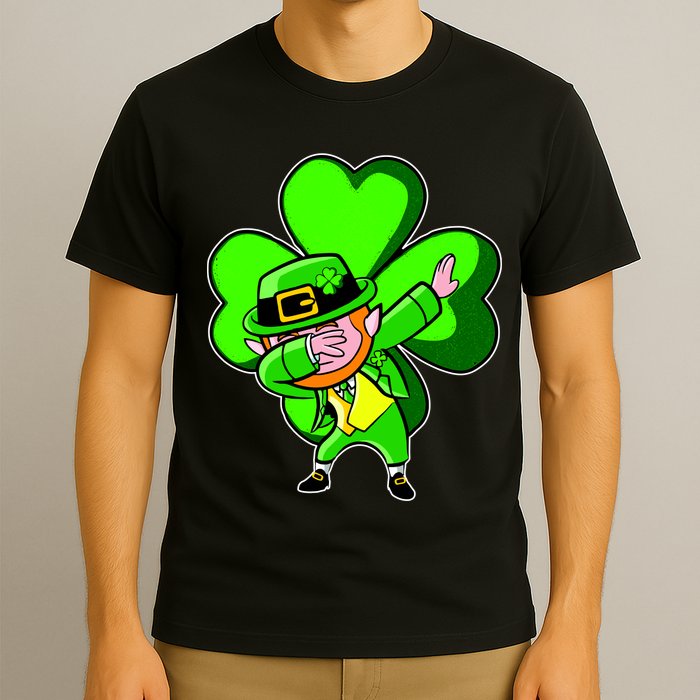 Dabbing Leprechaun St. Patrick's Day Clover T-Shirt