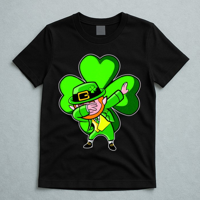 Dabbing Leprechaun St. Patrick's Day Clover T-Shirt