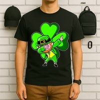 Dabbing Leprechaun St. Patrick's Day Clover T-Shirt